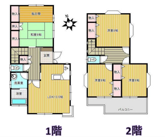 【間取り】 | 花見川区長作台　中古戸建
