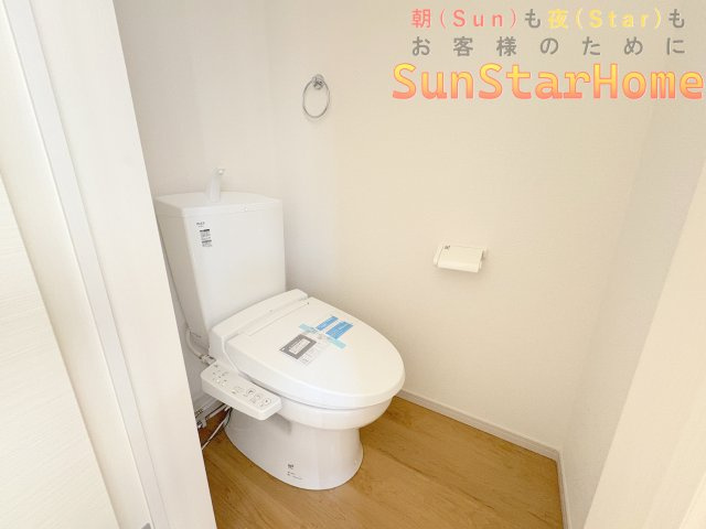 【サンスターホーム】青梅市河辺町　新築戸建　駅近　建物面積105㎡　北西角地のトイレ