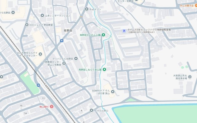 堺市東区南野田　第1期　新築一戸建ての地図