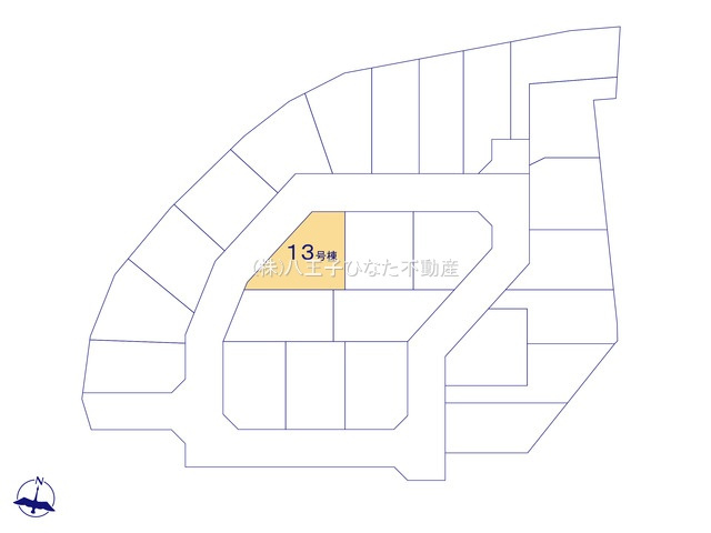 『八王子市新築戸建て』八王子市石川町1458【仲介手数料無料】　７期の区画図|～仲介手数料無料☆八王子ひなた不動産～　八王子市石川町　新築戸建て