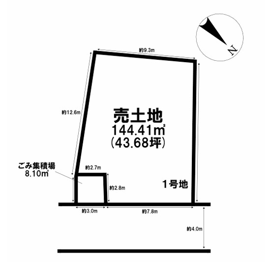 加古川市野口町長砂の土地図