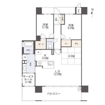 アルファステイツ新飯塚駅前Ⅱの間取り|新築時から２SLDK（リビングダイニング・和室の間仕切り無し仕様）となります