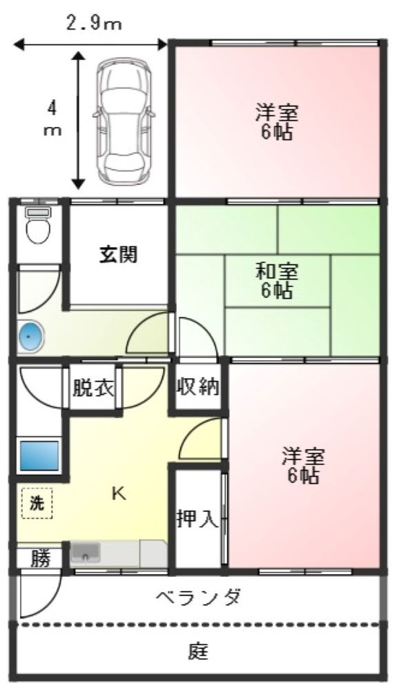 ６５７８０　岐阜市野一色中古戸建ての間取り