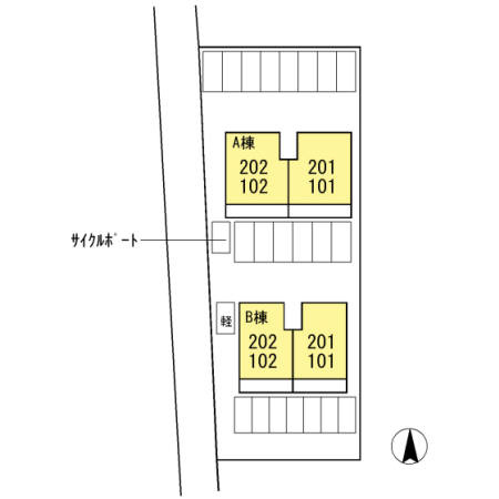 リヴェール　A棟の区画図