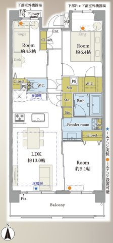 ライオンズマンション日暮里南公園　９Fの間取り