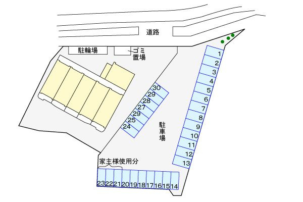 プリンセスガーデン本館　　　刈谷市近郊の賃貸はクラスホームの駐車場