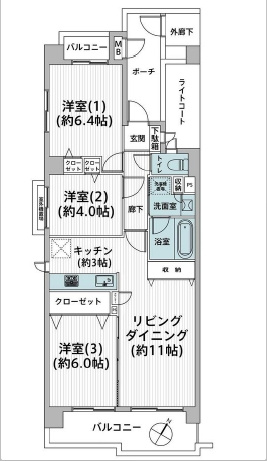 【間取り】 | アーベインふじみ野キッズプレース | ３LDK