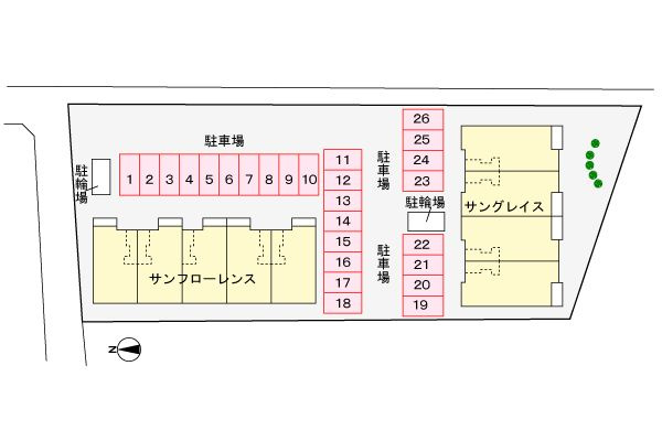 サンフローレンス　　刈谷市近郊の賃貸ならクラスホーム刈谷店の駐車場