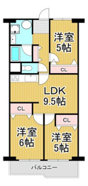 武庫川ニュースカイハイツの間取り