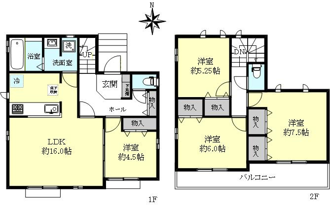 明石市大久保町高丘1丁目新築戸建B号棟の間取り