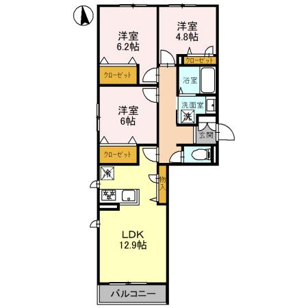 シャーメゾン茜の間取り|※間取りが現況と異なる場合は現況を優先します※