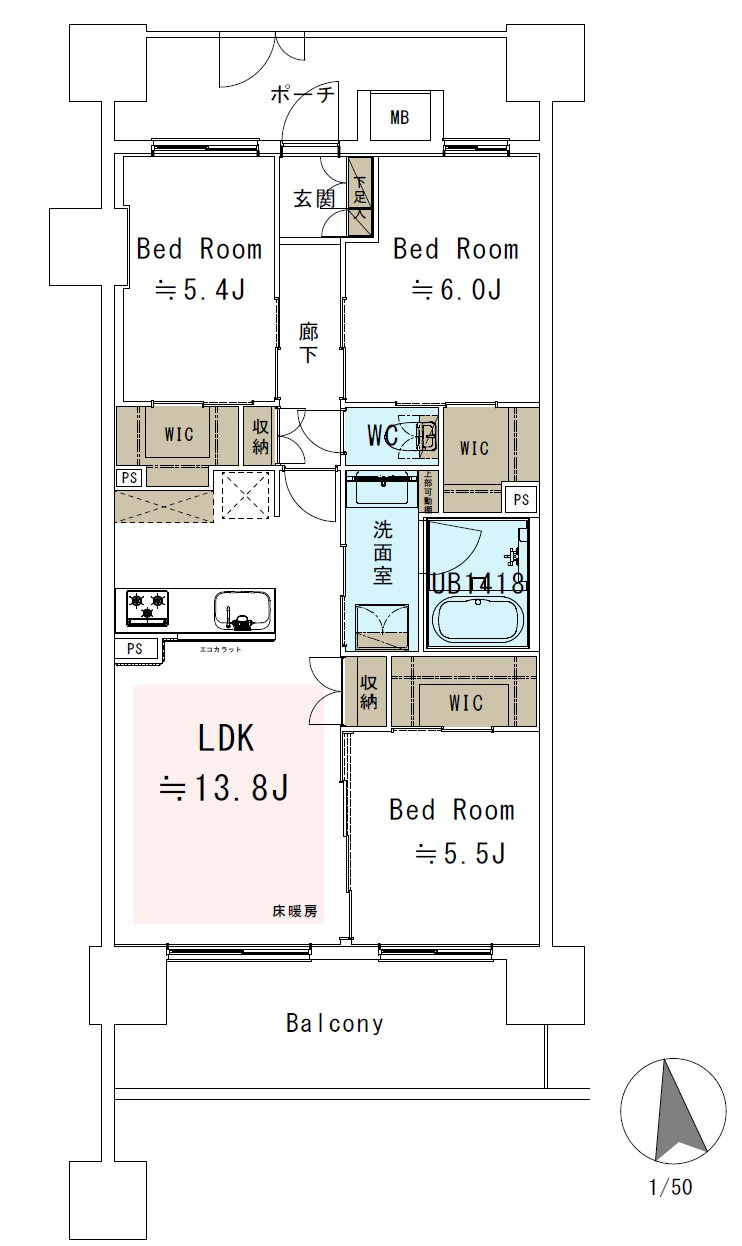 【間取り】 | コスモデュオスクエアノーザンスクエア