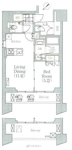 メゾンカルム日本橋馬喰町の間取り
