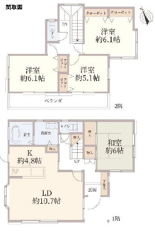 【間取り】 | 稲毛区稲毛町　中古戸建