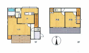 さいたま市大宮区堀の内町3丁目　中古一戸建ての間取り|さいたま市大宮区堀の内町3丁目　中古一戸建て、2LDK、土地面積101.65m2、建物面積86.55m2