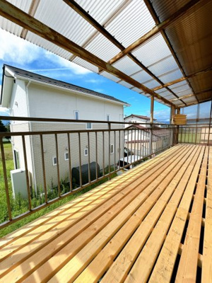 【バルコニー】 | 中古戸建　福島市本内字南河原 | ★内覧予約でブランド米2kg★