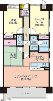 【間取り】 | ソルディオ北武庫之荘 | 新婚様からファミリー様まで幅広くおすすめの間取りです♪南向きバルコニーで陽当たり良好です！！