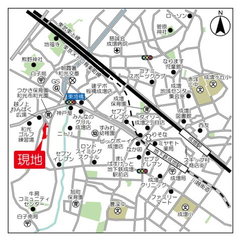 コンフォリア成増グリーンサイドの地図