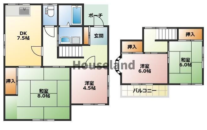 山田戸建の間取り