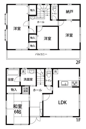 【間取り】 | 玖須美元和田　戸建