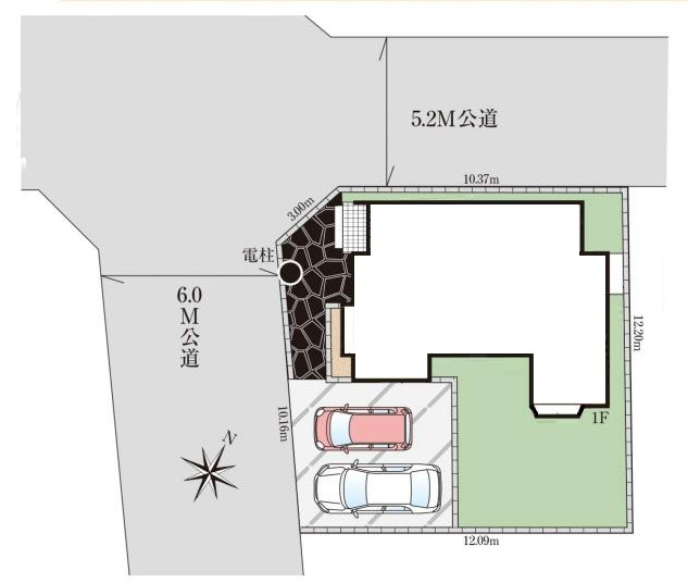 三郷市戸ケ崎5丁目　中古戸建の区画図|敷地面積45坪のゆとりの邸宅です。