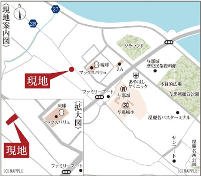 【地図】 | うるま市与那城屋慶名（全3棟）2号棟 | 地図♪