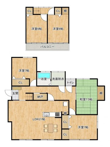 【間取り】 | 中古戸建　福島市笹木野字末梨下 | ★内覧予約でブランド米2kg★