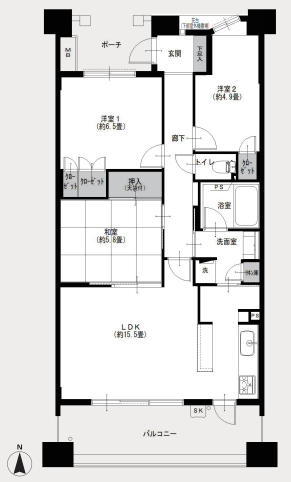 フェアプレイス横浜戸塚【仲介手数料無料】ペット可♪の間取り