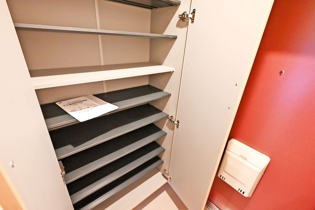 立花グリーンハイツ四号棟の玄関|十分な容量のシューズボックスを完備◎