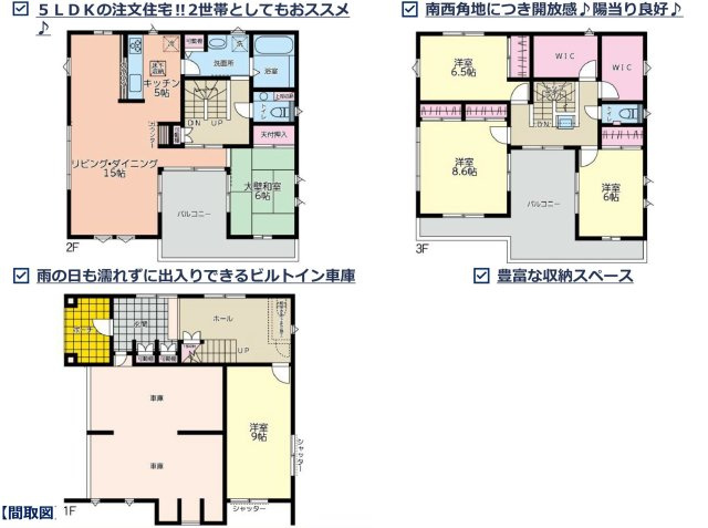 【間取り】 | 5LDKは、リビングダイニングキッチンと5つの居室がある間取りで、大家族や二世帯住宅に最適です。広々としたリビングで家族団らんを楽しみ、個室でプライベートな時間も確保でき、快適な生活を実現できますよ。