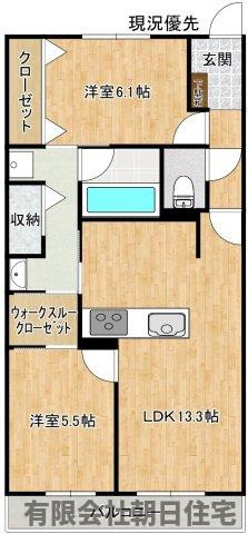 【間取り】 | アルファスマート北田町 | 間取りです。