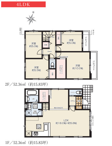 【間取り】 | KEIAI GRACE合志市幾久富1期　2号棟