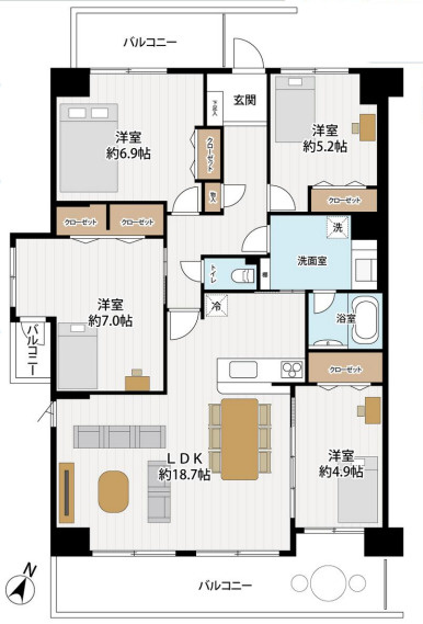 メイツ草加の間取り