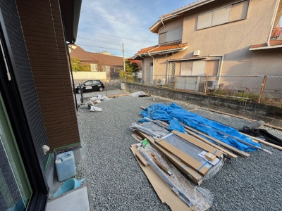 【庭】 | 星和台４丁目　新築戸建 | お庭もあるのでガーデニングや家庭菜園、BBQなどお楽しみいただけます。
