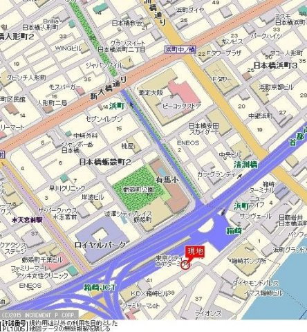 エクセリア日本橋箱崎の地図