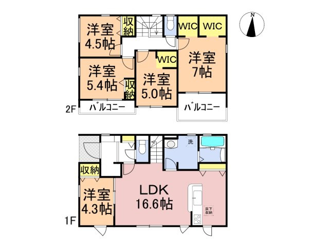 リーブルガーデン　各務原市川島小網町第２　全４区画分譲の間取り|■１号棟　■ヤマダ不動産　株式会社リライフ　
■夢のマイホーム購入をフルサポートします！