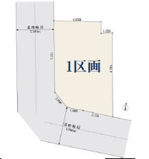 北区神谷3丁目　新築戸建の区画図
