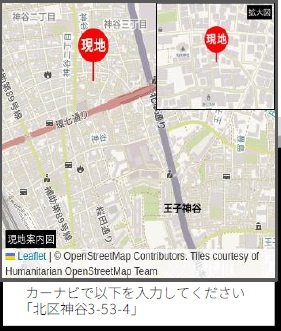 北区神谷3丁目　新築戸建の地図
