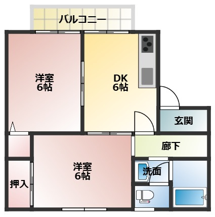 セジュール昭和A棟の間取り