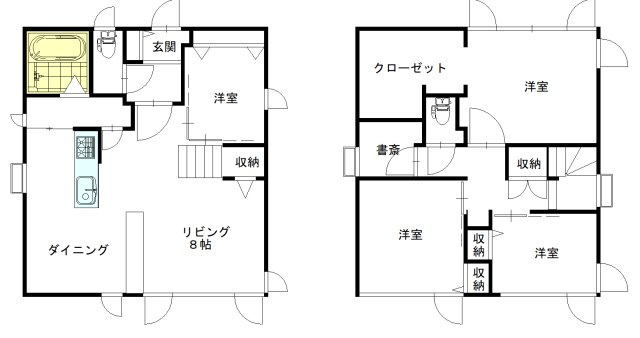 《築４年》網走市潮見４丁目中古住宅の間取り