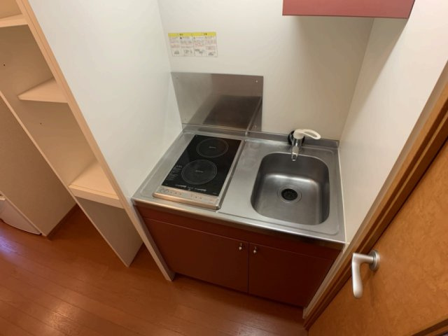 レオパレス暁のキッチン|電気コンロ２口