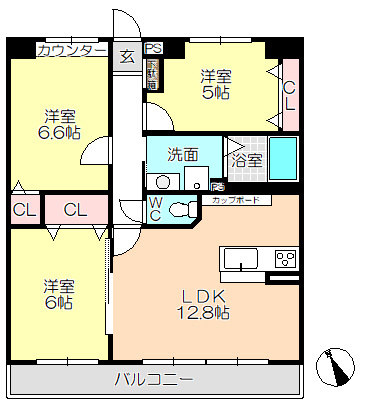 【間取り】 | サンプリンス瑞穂