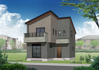 【外観】 | 伊勢原市高森2丁目  2号棟 第3 | イメージパース（完成時に現況と異なる場合は現況優先となります）