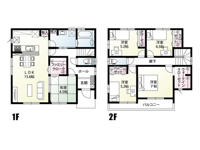 【間取り】 | 行田市向町2区画　新築戸建　全2棟　1号棟