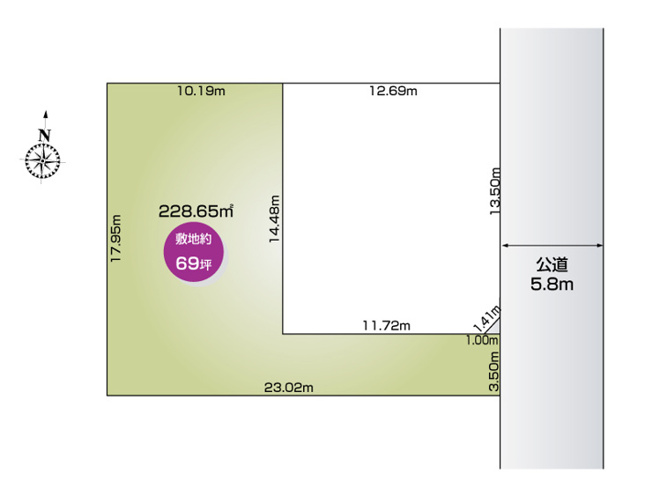 【区画図】 | 行田市向町2区画　新築戸建　全2棟　1号棟