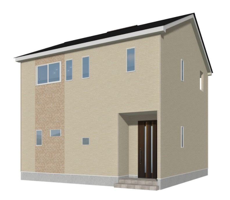 山形市東青田第3【新築建売住宅】2号棟の外観パース|1号棟完成予想図！早期予約受付中です！