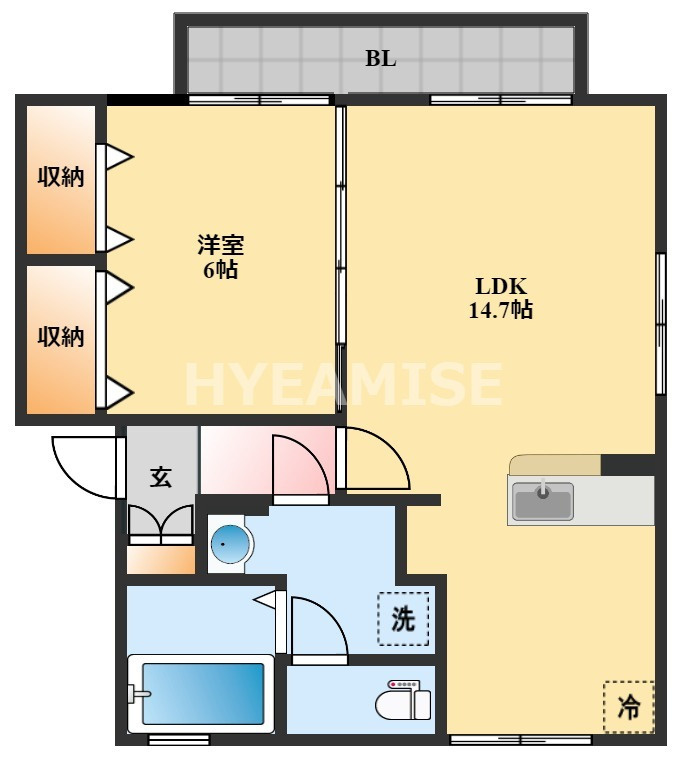 フレンドリースクエア桜C棟の間取り