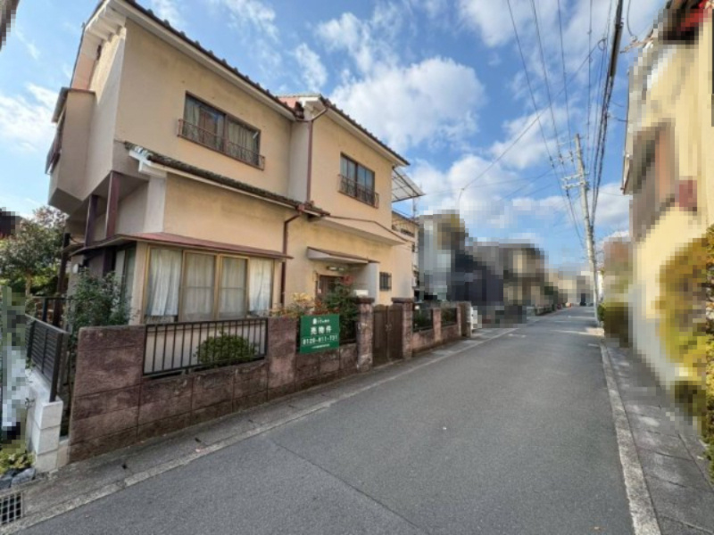 【成約済】長岡京市滝ノ町2丁目　　の前面道路含む現地写真|建築条件無し売土地。お好きなハウスメーカーや工務店にて建築可能です！
ご参考プランのご提案も可能◎