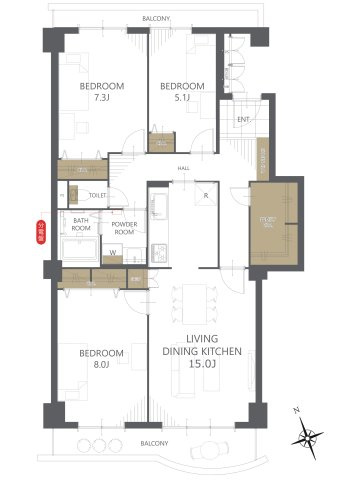 【間取り】新松戸サンライトパストラル六番街Ｃ棟 