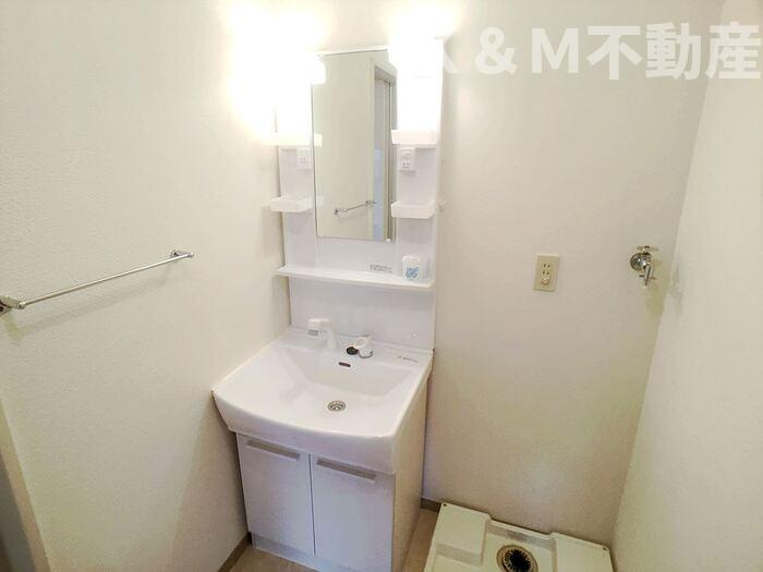 サンハイムＳ－Ｂの洗面所|広い洗面スペース